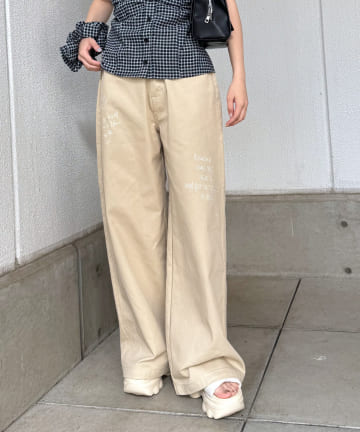 mline(エムライン) [mline]刺繍チノパンツ