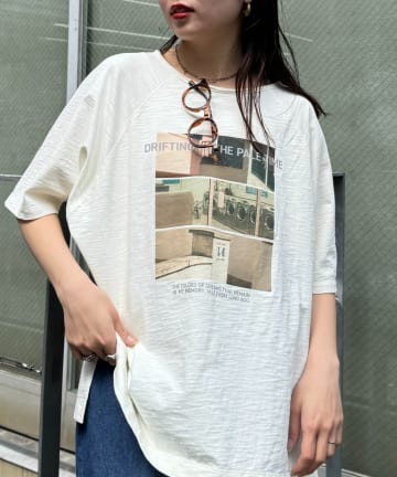CIAOPANIC TYPY(チャオパニックティピー) ドルマンスリーブスラブフォトTee