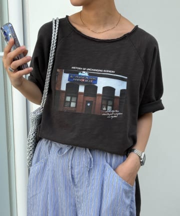 CIAOPANIC TYPY(チャオパニックティピー) ドルマンスリーブスラブフォトTee
