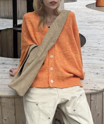 【Kastane】【WHIMSIC】スラブヤーンニットカーディガン