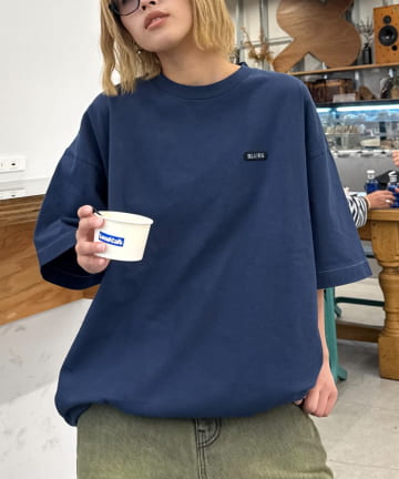 CIAOPANIC TYPY(チャオパニックティピー) 【ユニセックス】オーバーダイボックスロゴステッチTee