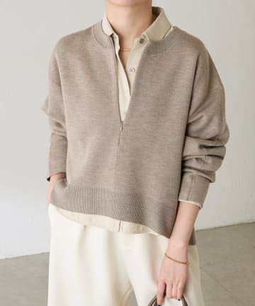 COLLAGE GALLARDAGALANTE(コラージュ ガリャルダガランテ) 【新色登場！7色展開！人気シリーズ】スウェットライクラウンドヘムニット
