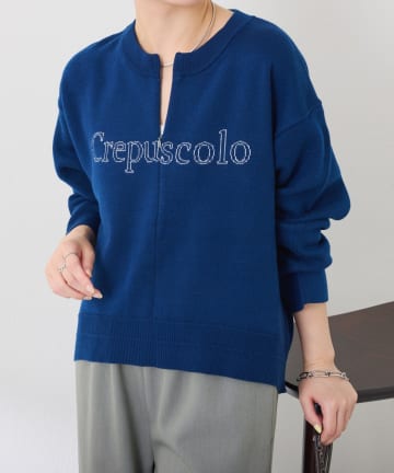 COLLAGE GALLARDAGALANTE(コラージュ ガリャルダガランテ) 【人気シリーズ/ロングシーズン使える】スウェットライクラウンドヘムニット