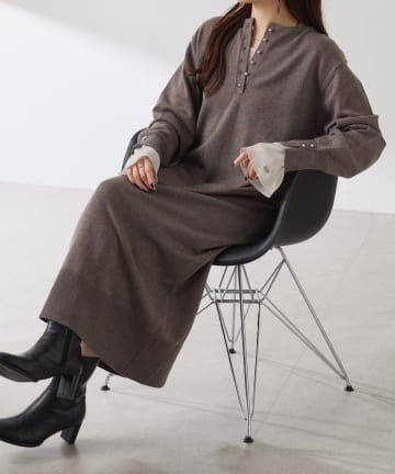 COLLAGE GALLARDAGALANTE(コラージュ ガリャルダガランテ) 【前後２通りで着れる】スウェットライク2WAYワンピース