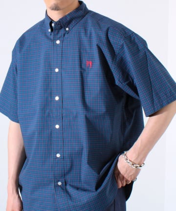 【GLOSTER】BOY ASTLAD ボタンダウン 半袖チェックシャツ