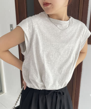 CAPRICIEUX LE'MAGE(カプリシュレマージュ) 〈VERSEAU/ヴェルソー〉ツイストスリーブTシャツ