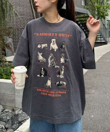 CIAOPANIC TYPY(チャオパニックティピー) 【SG】パウダー加工プリント&刺繍TEE