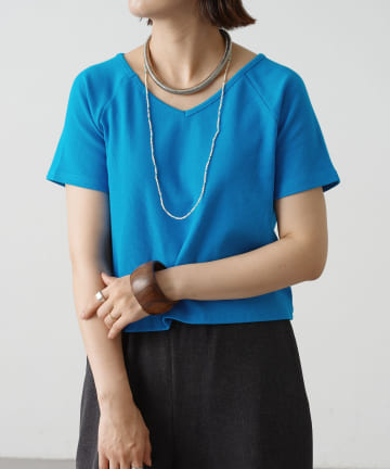 OUTLET(アウトレット) 【Omekashi】2WAYテレコラグランT