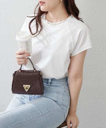 Remind me and forever(リマインドミーアンドフォーエバー) 【8色展開！】オーガニック素材、華奢見えフレンチTシャツ