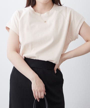 Remind me and forever(リマインドミーアンドフォーエバー) 【8色展開!】オーガニック素材、華奢見えフレンチTシャツ