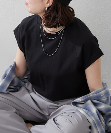 Remind me and forever(リマインドミーアンドフォーエバー) 【8色展開！】オーガニック素材、華奢見えフレンチTシャツ