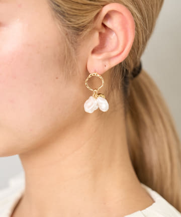 BIRTHDAY BAR(バースデイバー) Gold circle pierce   ゴールドサークルピアス