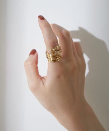 BIRTHDAY BAR(バースデイバー) Gold wire ring ゴールドワイヤーリング