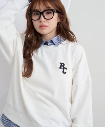 【RAY CASSIN】襟付ロゴルーズスウェット