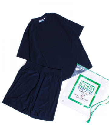 【3点セット】パイルセットアップ Tシャツ＆ショーツ＆収納バッグ
