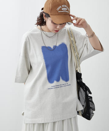 【NUNIFE】スプレープリントTシャツ ユニセックス