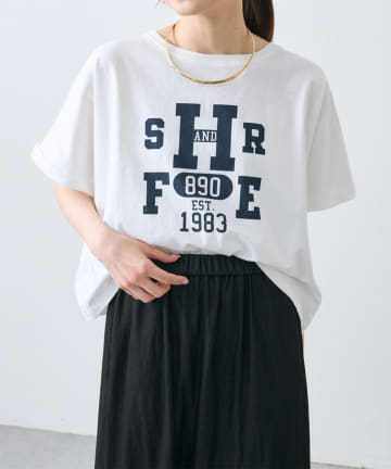 PUAL CE CIN(ピュアルセシン) カレッジロゴショートTシャツ