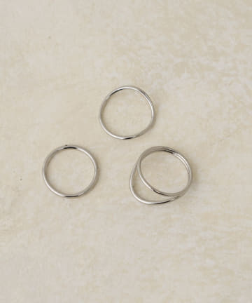 【GOLDY】ナロー3SETうねRING