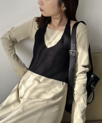 【CAPRICIEUX LE'MAGE】ホルターSETカットワンピース