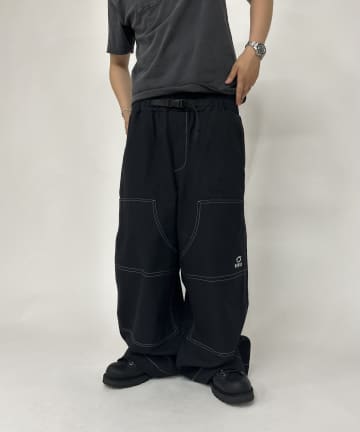 【WHO'S WHO gallery】BRONX ワイドダブルニーステッチパンツ