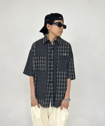 【WHO'S WHO gallery】BRONXパッチワークチェックシャツ