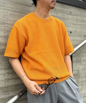 NOLLEY'S(ノーリーズ) 【BATONER】OX SUMMER KNIT CREW NECK S/S