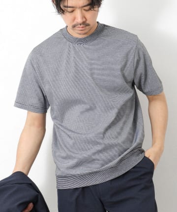 NOLLEY'S(ノーリーズ) 《ビジカジ対応》セミシルケットスムース ボーダードレスTシャツ
