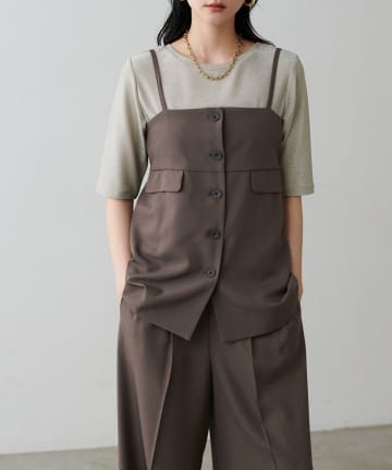 NICE CLAUP / OLIVE des OLIVE OUTLET(ナイスクラップ  / オリーブ デ オリーブ アウトレット) 【LARUTA】ビスチェ風キャミ