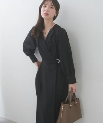 NICE CLAUP / OLIVE des OLIVE OUTLET(ナイスクラップ  / オリーブ デ オリーブ アウトレット) 【natural couture】オープンネックレディワンピース