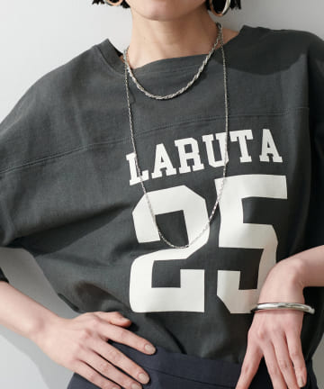 【LARUTA】LARUTA25:7分袖２WAYロゴロンT