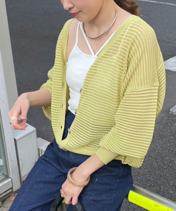 NICE CLAUP / OLIVE des OLIVE OUTLET(ナイスクラップ  / オリーブ デ オリーブ アウトレット) 【RMAF】【nao】透かし編カーディガン