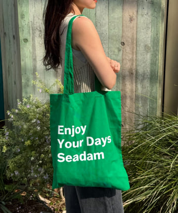 【SEADAM】〈UNISEX〉メッセージプリントトートバッグ