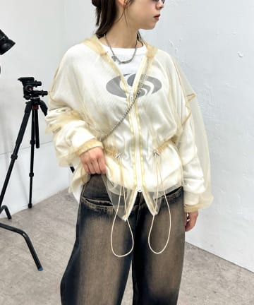 【WHO'S WHO gallery】チュールパーカー