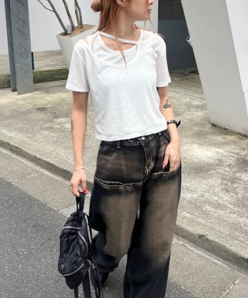 OUTLET(アウトレット) 【WHO'S WHO gallery】デザインアンサンブルTEE