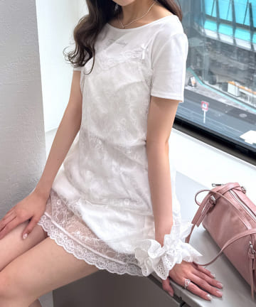 [mline]レイヤード レースキャミOP