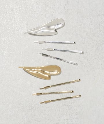 3COINS(スリーコインズ) ショートハートメタルピン8個セット