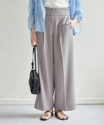 Thevon.(ゼヴォン) ウエストジップタックパンツ