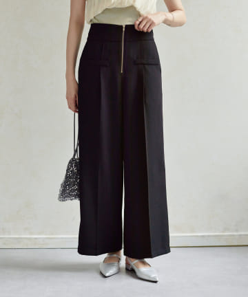 Thevon.(ゼヴォン) ウエストジップタックパンツ