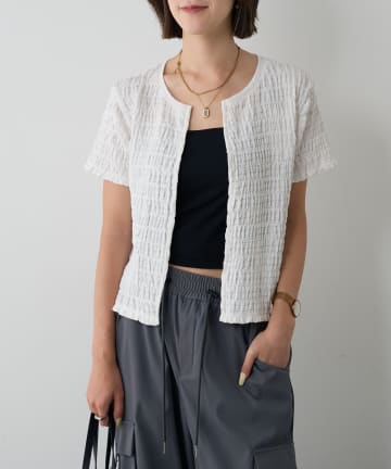 -goocy-(グーシー) ジャガードホックトップス