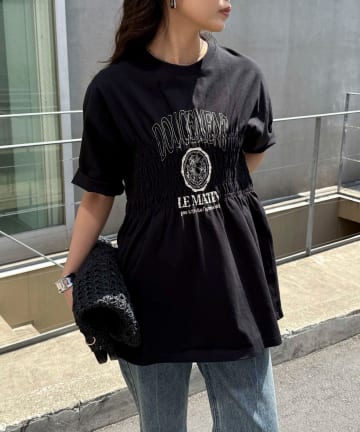 シャーリングロゴTシャツ