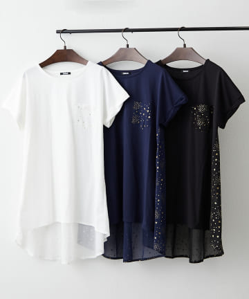 Remind me and forever(リマインドミーアンドフォーエバー) 大人の遊び心くすぐる異素材切替Tシャツ