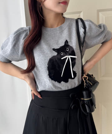 NICE CLAUP / OLIVE des OLIVE OUTLET(ナイスクラップ  / オリーブ デ オリーブ アウトレット) 【one after another】ジャガードニット