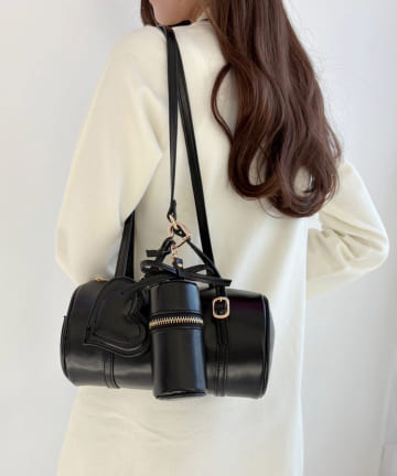 NICE CLAUP / OLIVE des OLIVE OUTLET(ナイスクラップ  / オリーブ デ オリーブ アウトレット) 【one after another】チャーム付きドラムバッグ