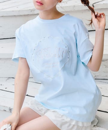 OLIVE des OLIVE(オリーブ デ オリーブ) 【shell Collection】shell Tシャツ