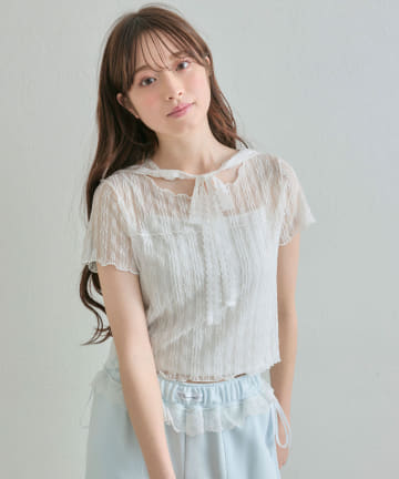 OLIVE des OLIVE(オリーブ デ オリーブ) フード付きレーストップス