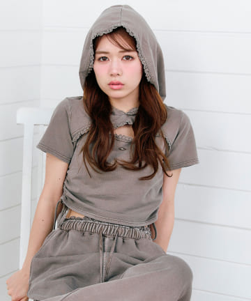 OLIVE des OLIVE(オリーブ デ オリーブ) ピグメントフーディトップス