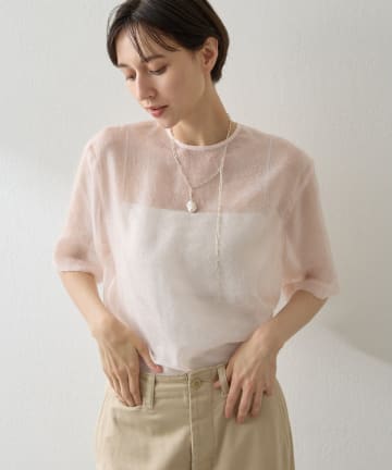 Whim Gazette(ウィム ガゼット) シアーフェザーTEE