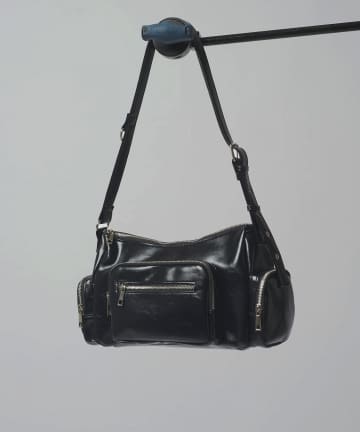 【Neucon/ニューコン】マルチポケットレザーショルダーバッグ