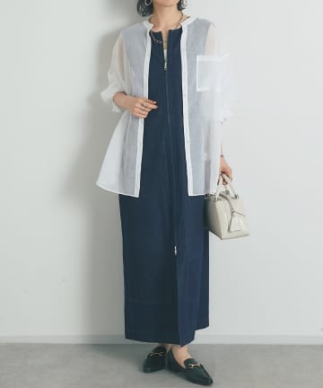 un dix cors(アンディコール) 《着回し万能◎》デニムロングジレ