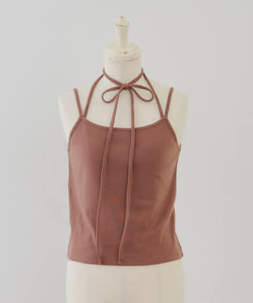 NICE CLAUP / OLIVE des OLIVE OUTLET(ナイスクラップ  / オリーブ デ オリーブ アウトレット) 【RMAF】【MARCHES】くるくるホルターキャミ